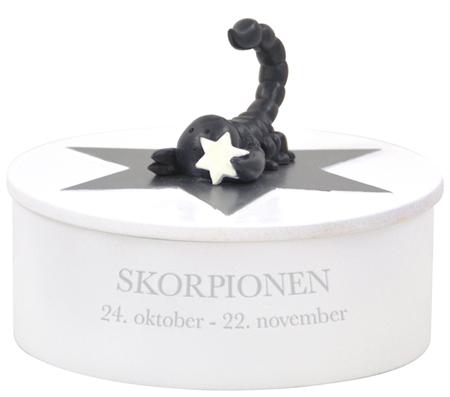 Billede af Stjernetegns smykkeskrin "Skorpionen" hos Min Egen Verden