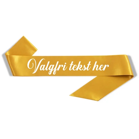 Guld ordensbånd med valgfri tekst