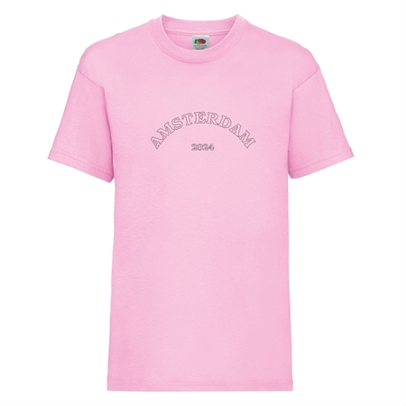 T-Shirt i Light Pink med tekst