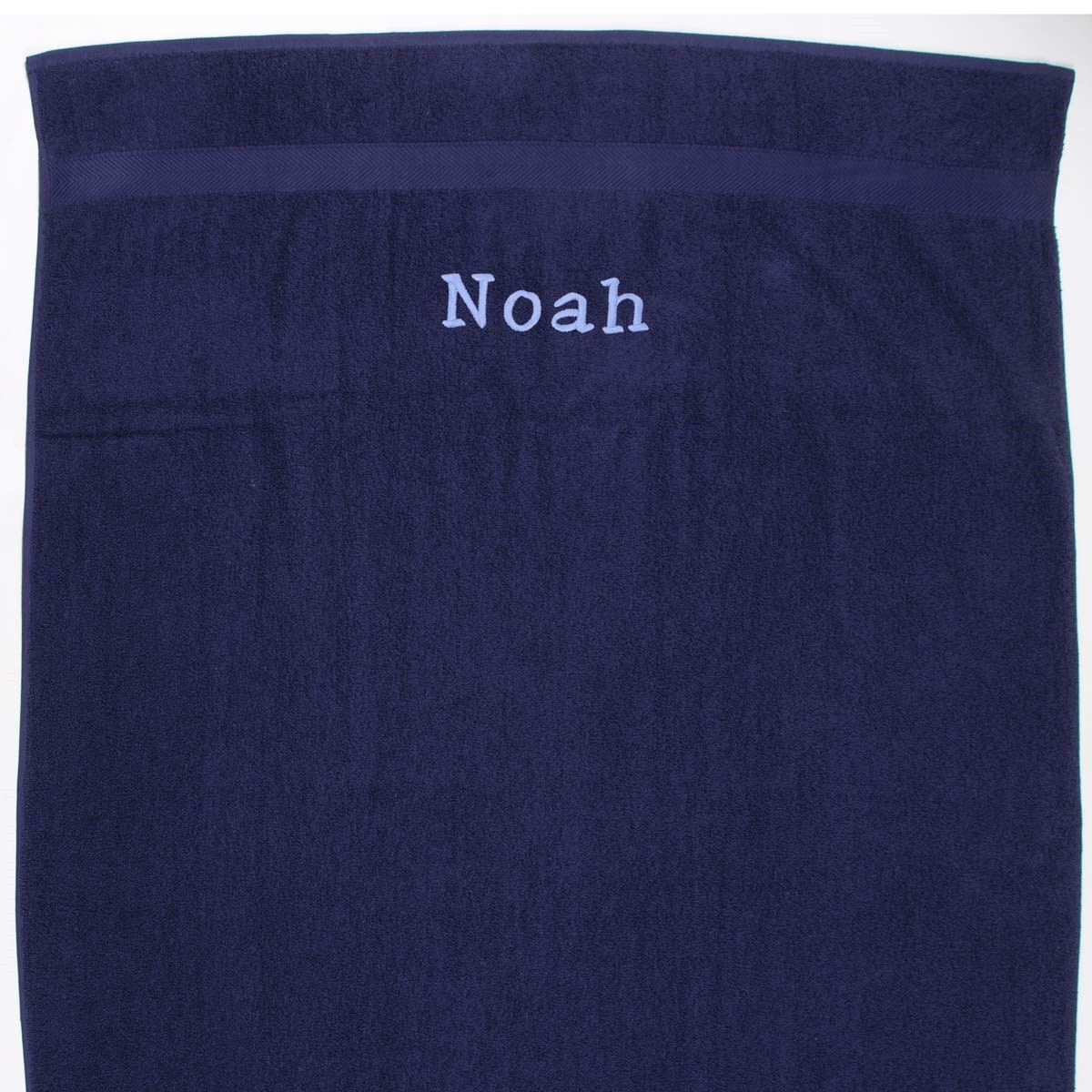 Marineblåt Håndklæde med navn - 3 størrelser