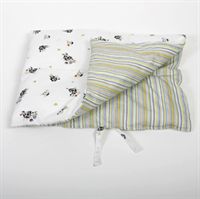 Baby sengetøj med striber og søde køer fra Vanilla