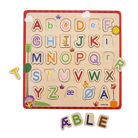 Image of Puslespil med alfabetet i træ fra Barbo toys (6373)