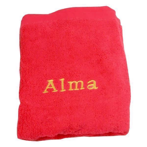 Image of Håndklæde med navn,Pink. 70x130 (354345324524)