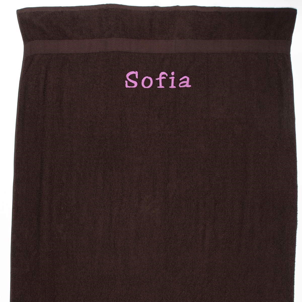 Image of Chokoladebrunt Håndklæde med navn - 2 størrelser (C00choklade50x90)