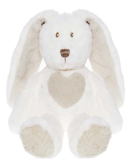 Image of Hvid kanin med hjerte m/u navn fra Teddykompaniet (7331626025188-Brodering 2 Linjer - Copy5)