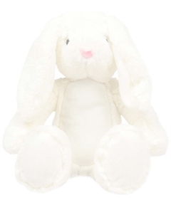 Lille hvid kanin bamse på 26 cm
