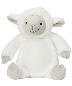 Lille hvidt lam bamse på 26 cm