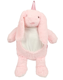 Bamse rygsæk med navn - rosa kanin