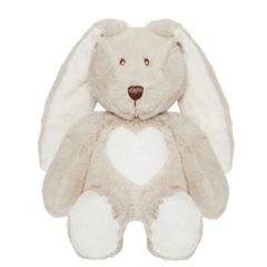 Grå kanin med hjerte fra Teddykompaniet