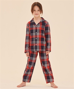 Ternet pyjamassæt til børn m/u navn 3-4år