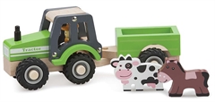 Traktor med anhænger og dyr fra New Classic Toys