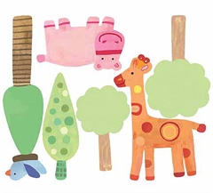 Wallstickers - baby zoo fra WALLIES